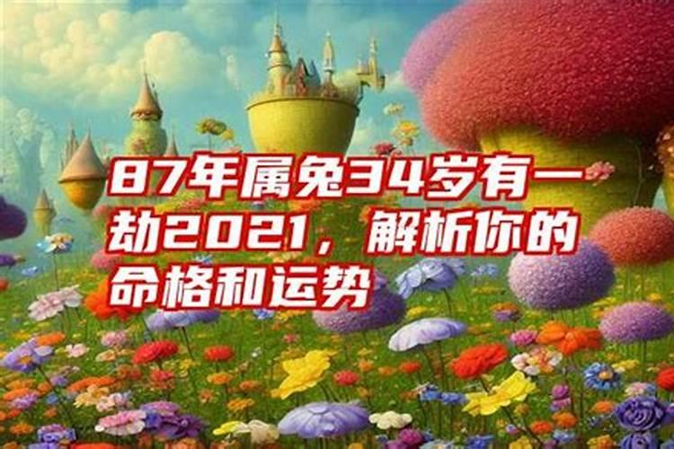 87年属兔的2021年有一劫