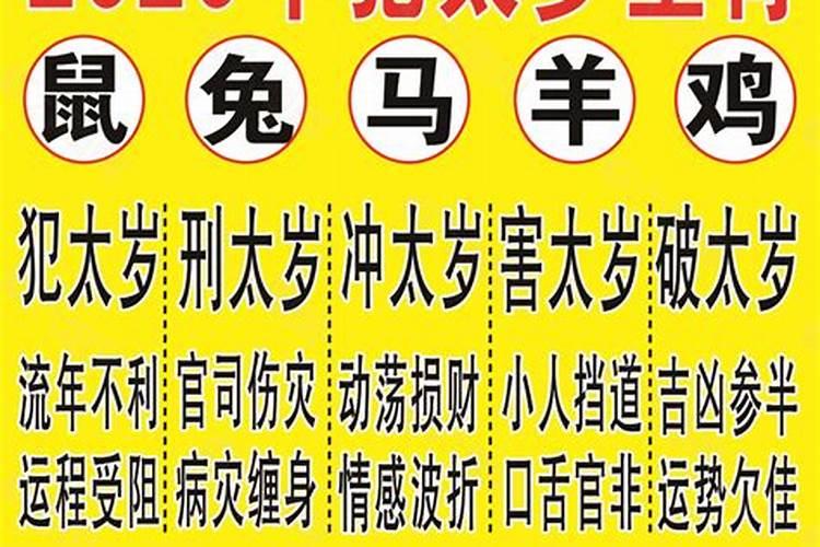 2020年生肖犯太岁化解