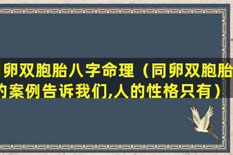 八字双胞胎性格相反怎么办