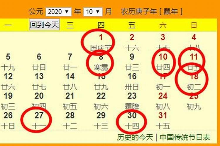 2020年10月生孩子的黄道吉日有哪些呢