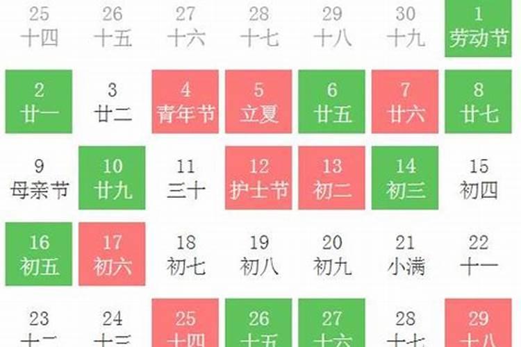 2021年5月最佳的开工吉日一览表