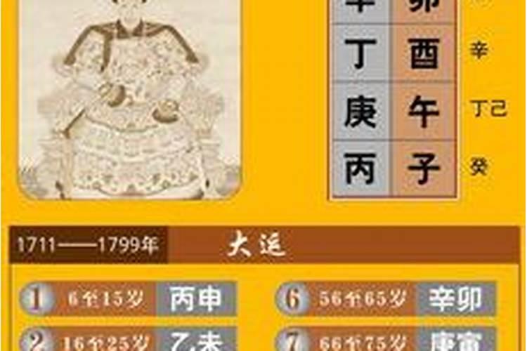 乾隆八字解析