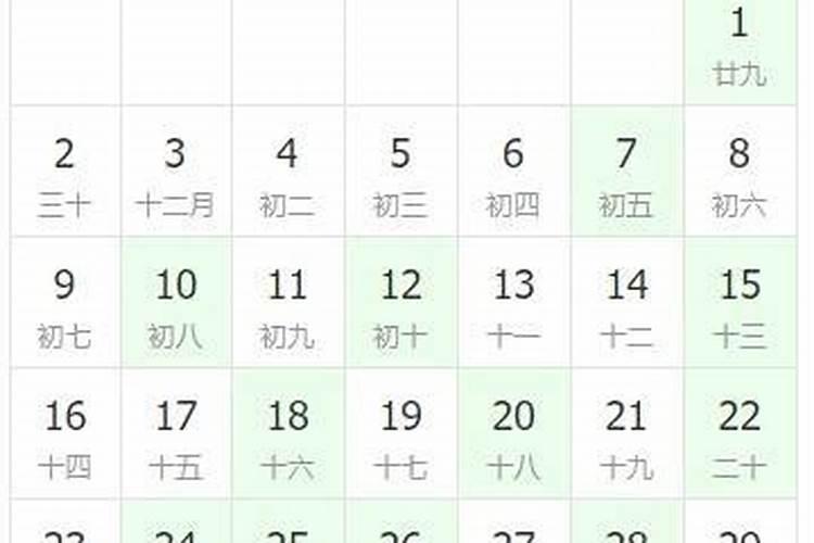 公历2022年1月结婚吉日