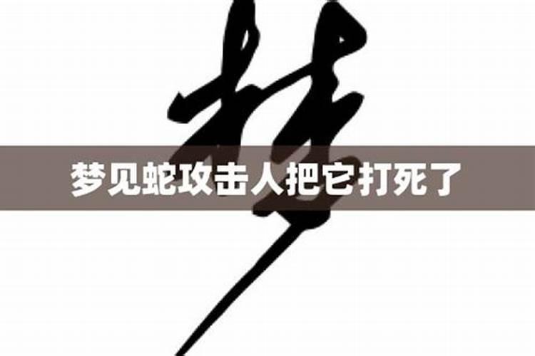 梦见被蛇咬然后把蛇打死了是什么征兆