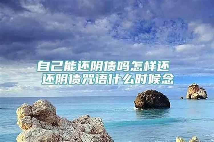 个人可以还阴债吗