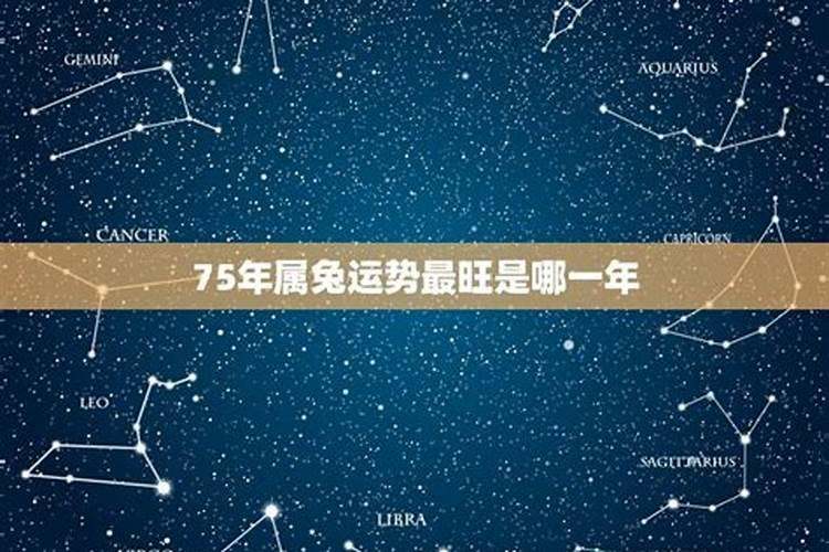 1975年属兔今年运势 什么人本命年运气好