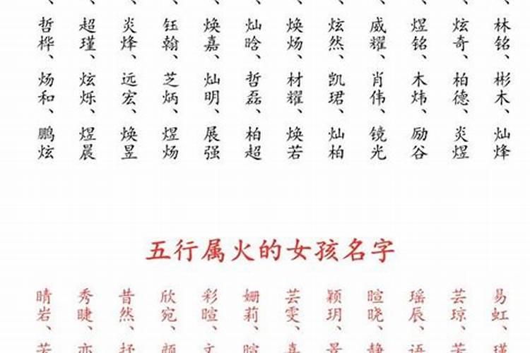 五行属火的字大全男孩名字