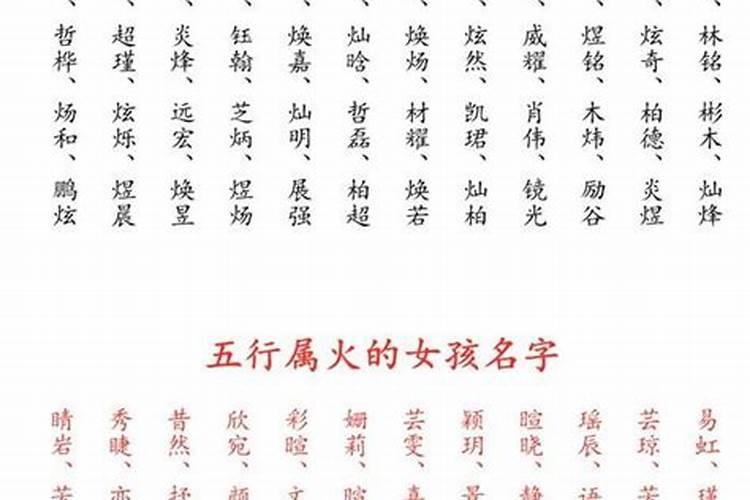 五行属火的男孩名字的字