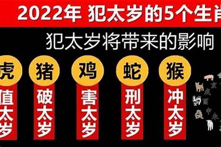 今年犯太岁的属相是哪几个2022