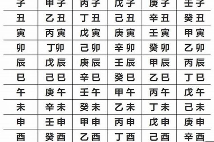 生辰八字的时柱表