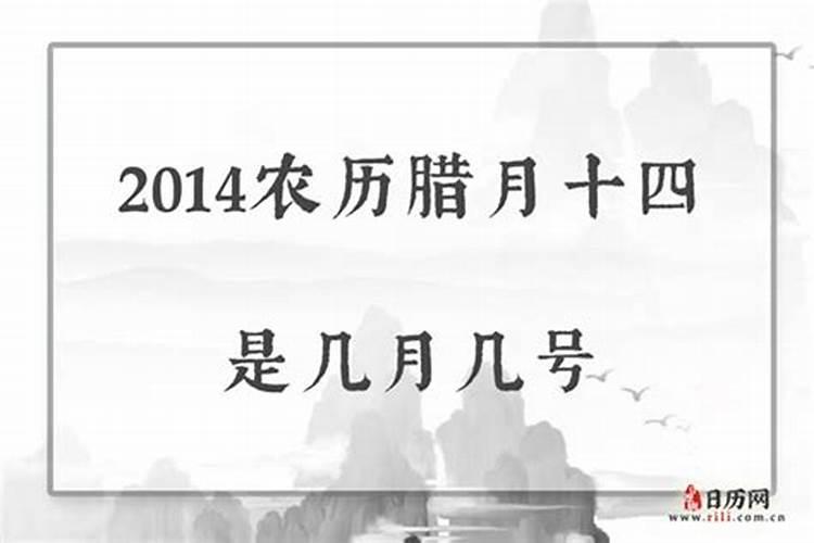 今年的腊月十四是哪天生日