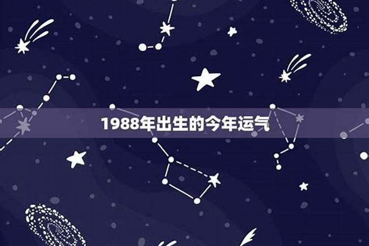 1988年出生今年运势