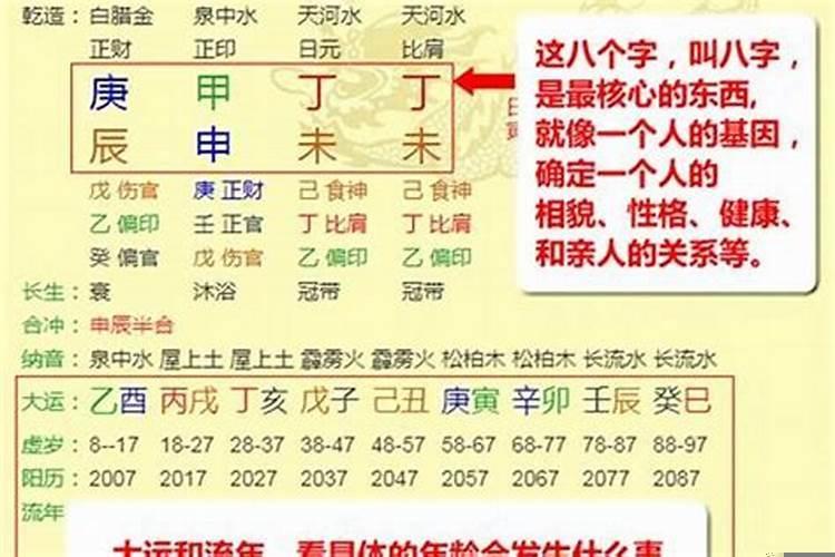 八字排大运流年