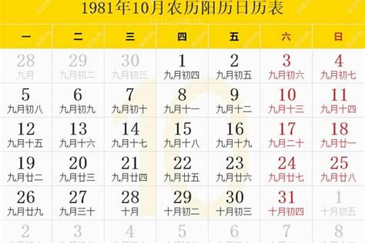 1981年10月20号出生命运