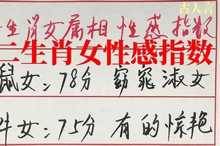 12生肖女颜值排行