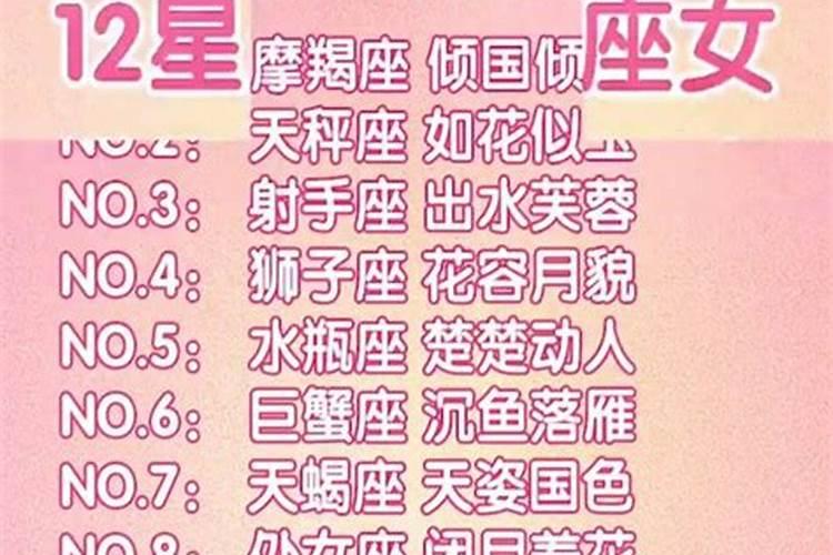 12星座谁最漂亮排名