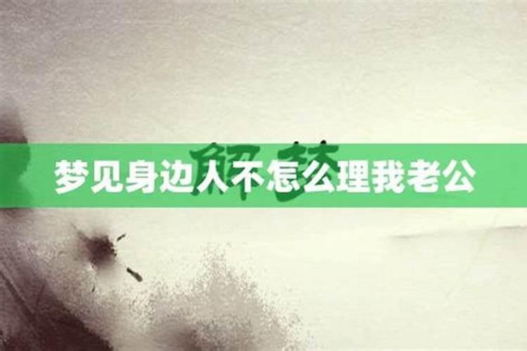 做梦梦到老公不理自己是怎么回事儿呀