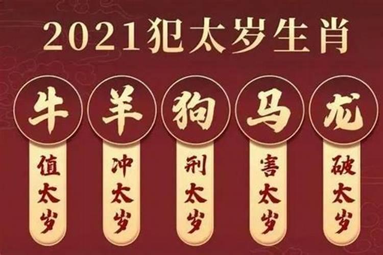 犯太岁的属相有哪些2021