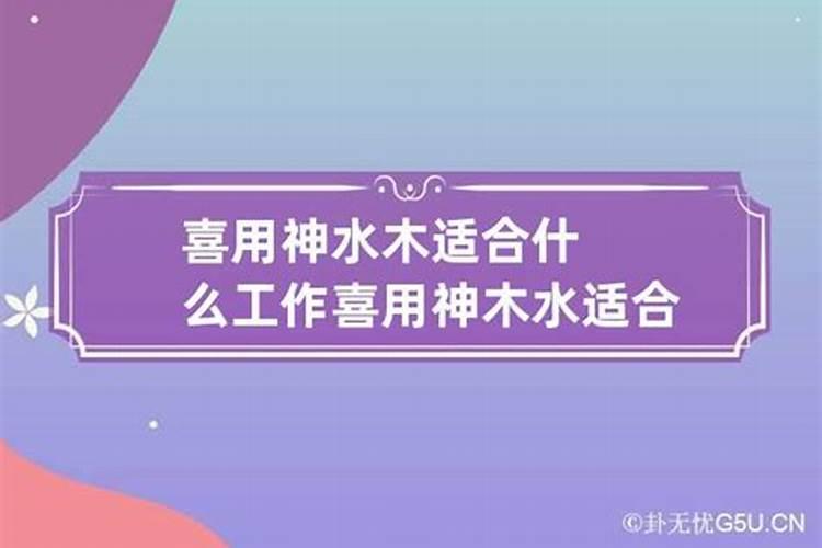 八字喜水木宜从事工作