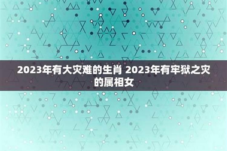 2023年有牢狱之灾的属相